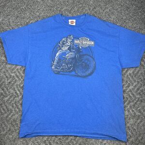 Harley Davidson T Shirt Men’s XL Toledo Ohio Blue Motorcycle Biker